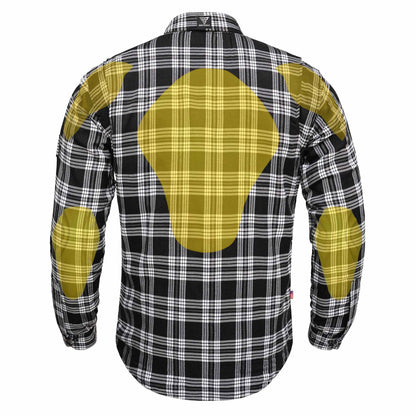 Protective Flannel Shirt For Men - Black Baron Plaid with Pads
