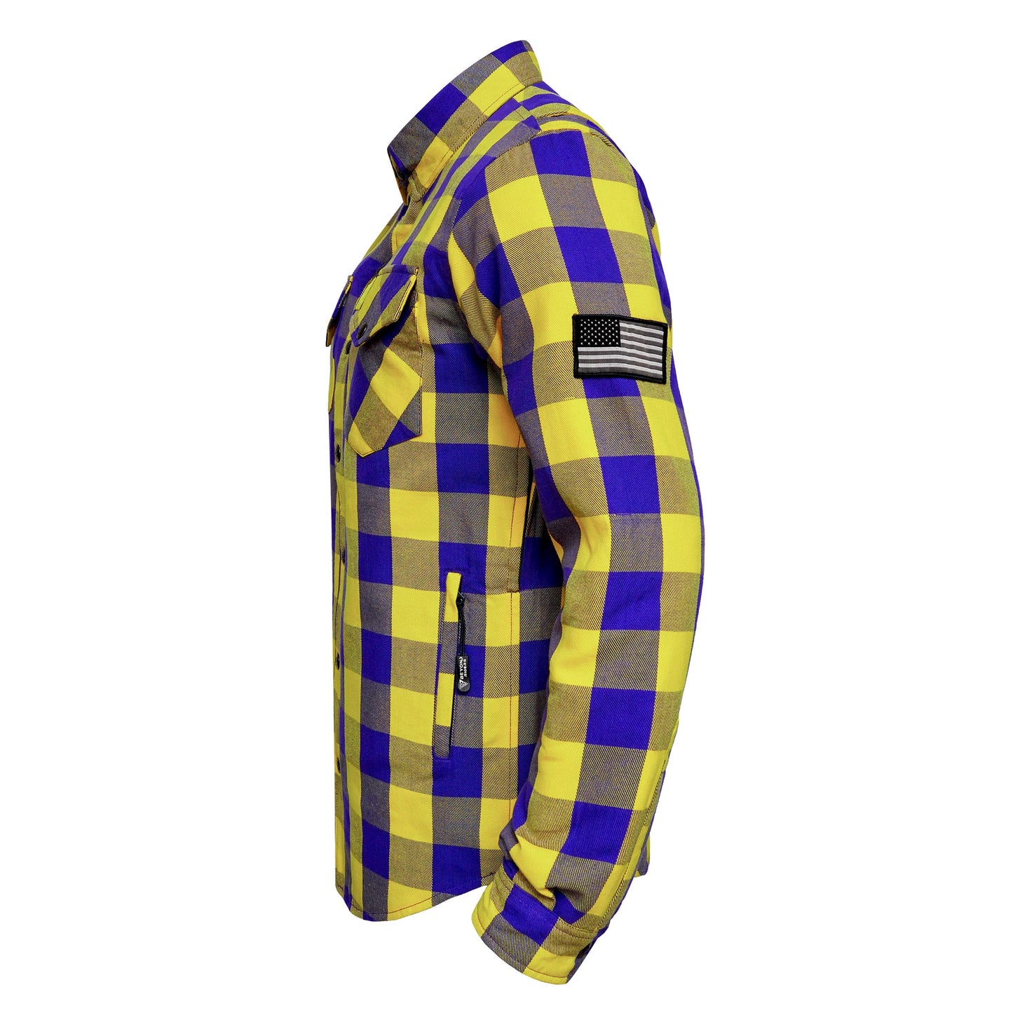 Protective Flannel Shirt - The Purple Venom Checkered with Pads