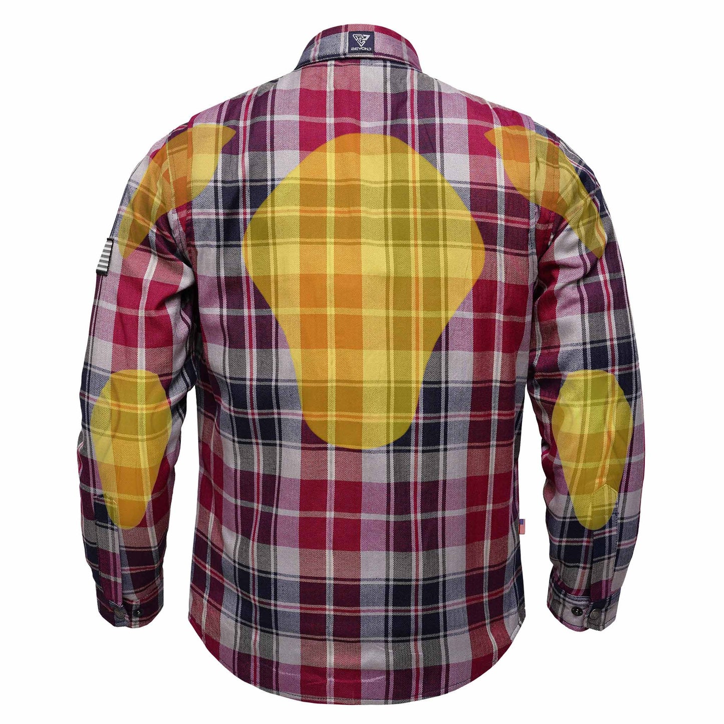 Protective Flannel Shirt For Men - Red Rogue Plaid with Pads