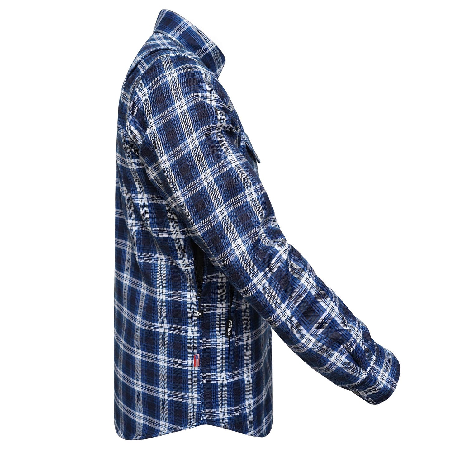 Protective Flannel Shirt For Men - Blue Crest