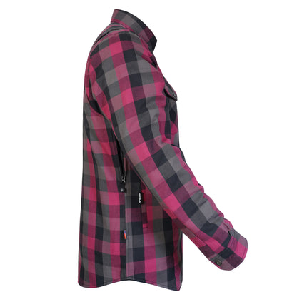 Protective Flannel Shirt for Men - Magenta Keys