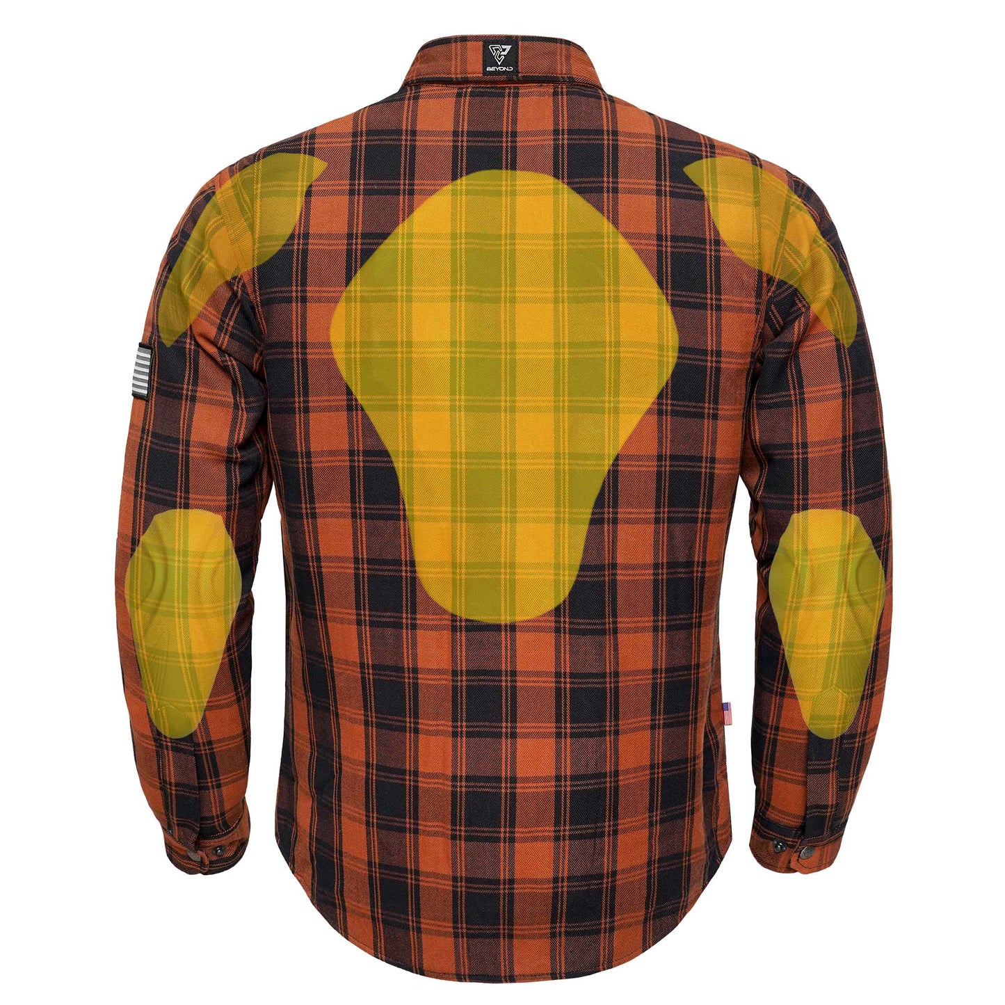 Protective Flannel Shirt For Men - Copper Blood Plaid with Pads