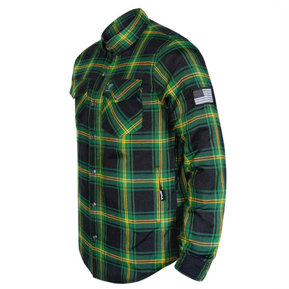 Protective Flannel Shirt for Men - Evergreen