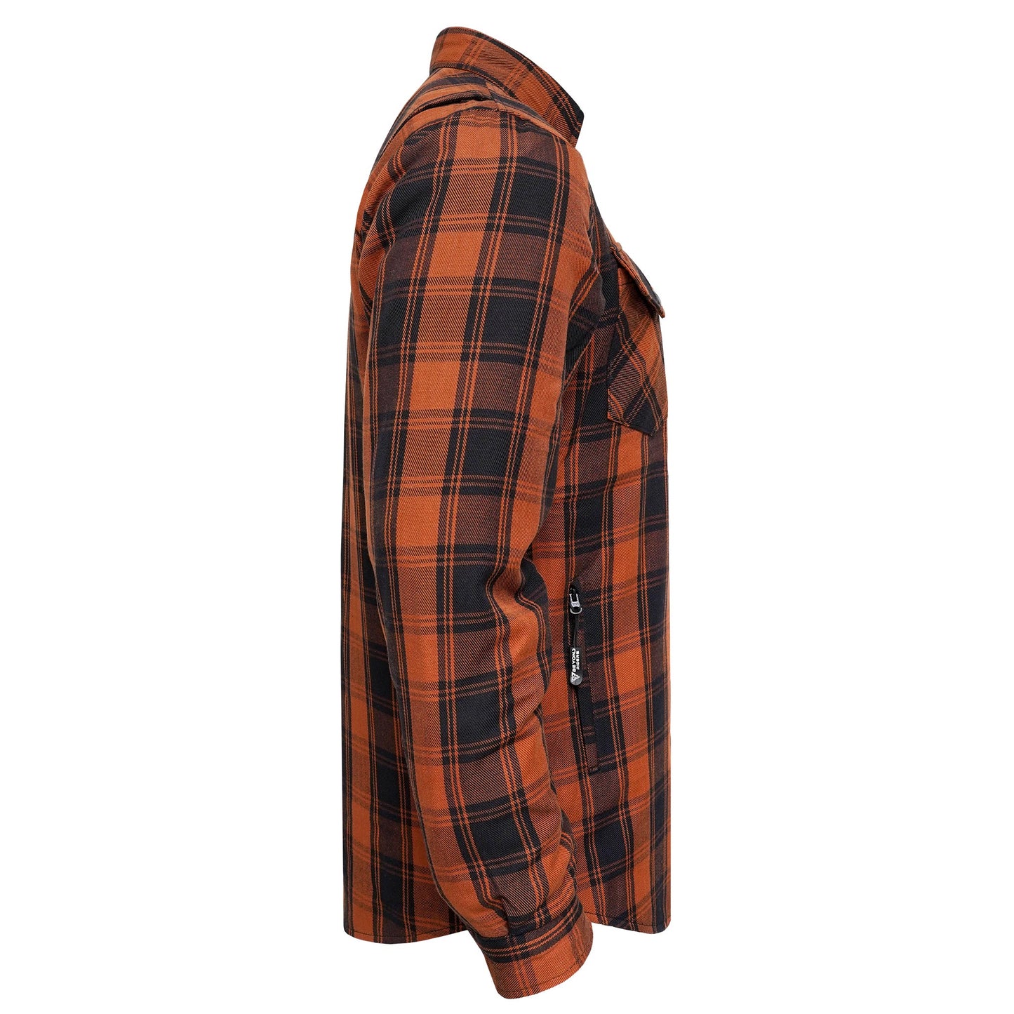 Protective Flannel Shirt For Men - Copper Blood Plaid with Pads