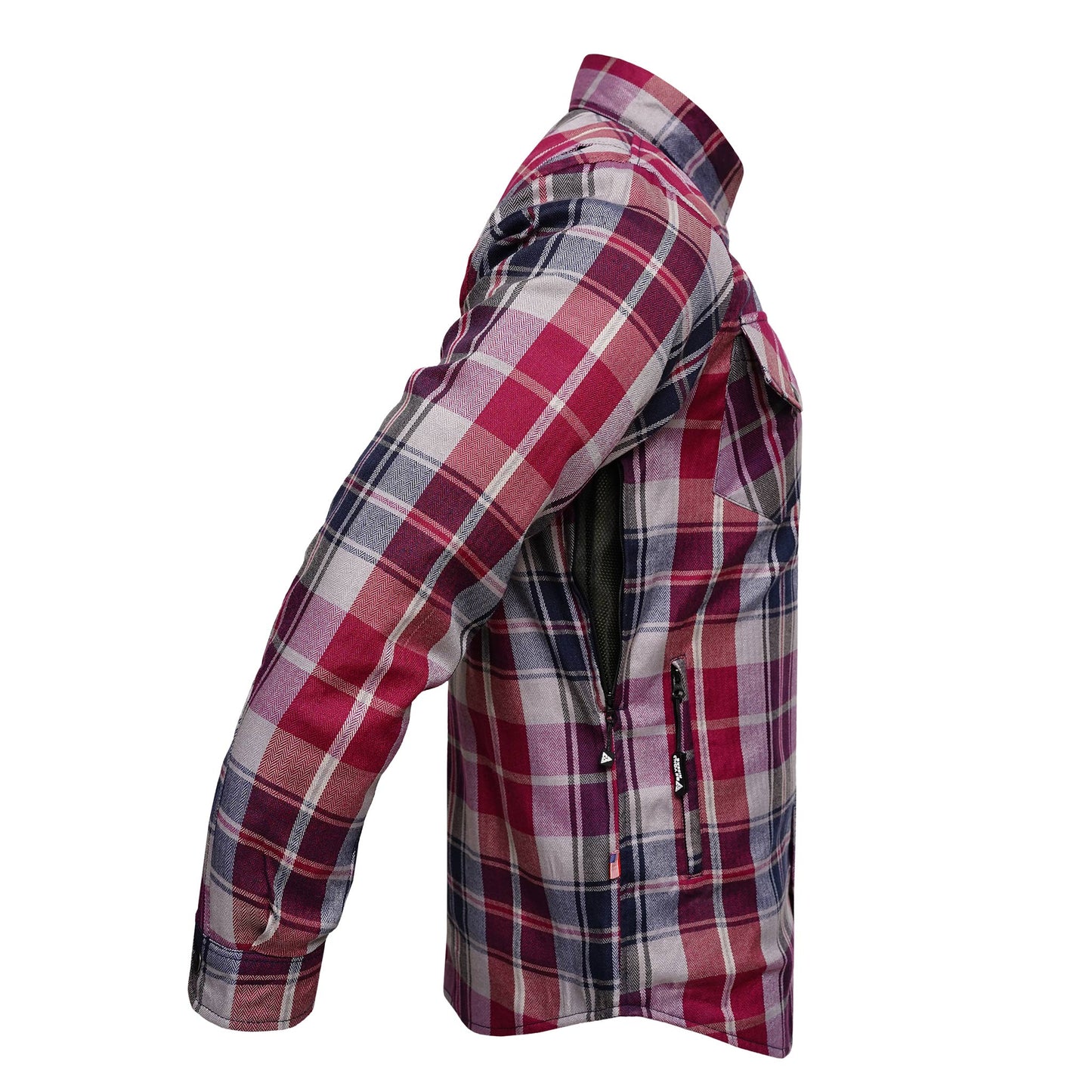 Protective Flannel Shirt For Men - Red Rogue Plaid with Pads