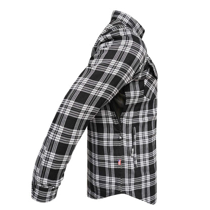 Protective Flannel Shirt For Men - Black Baron Plaid with Pads