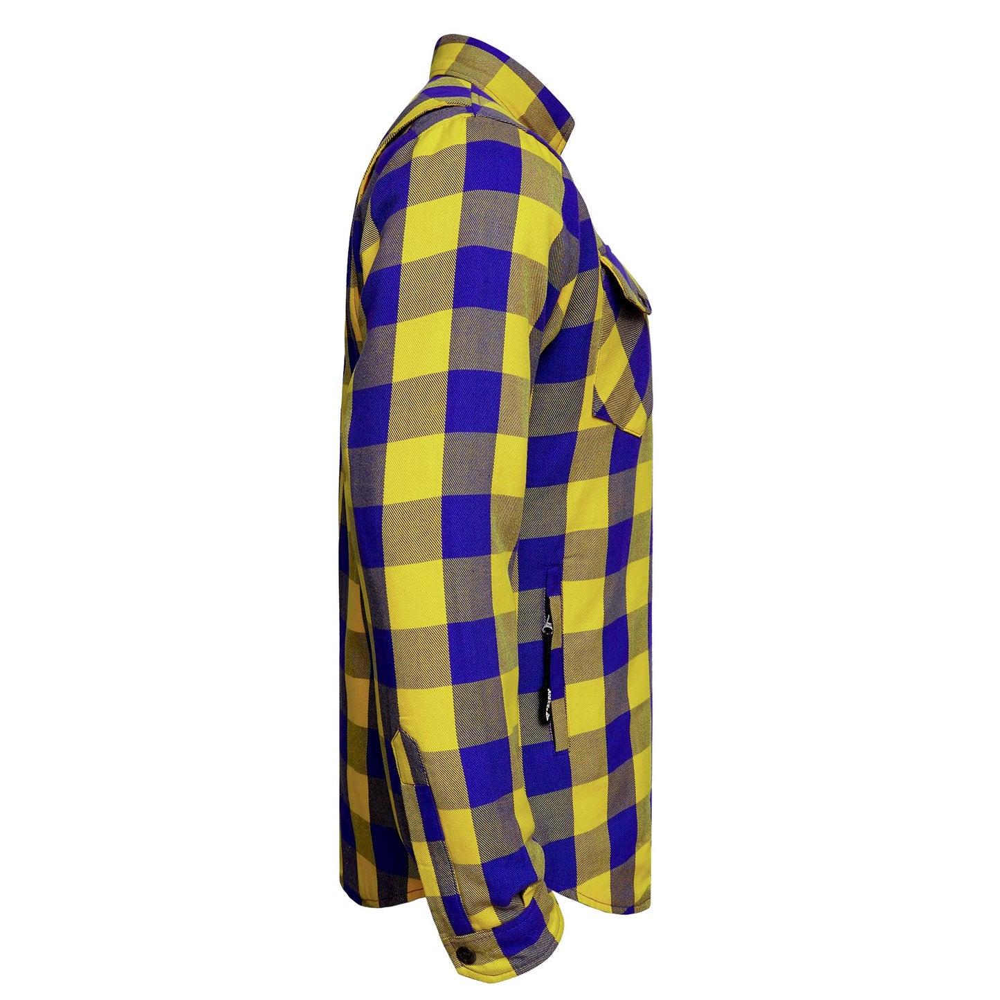 Protective Flannel Shirt - The Purple Venom Checkered with Pads