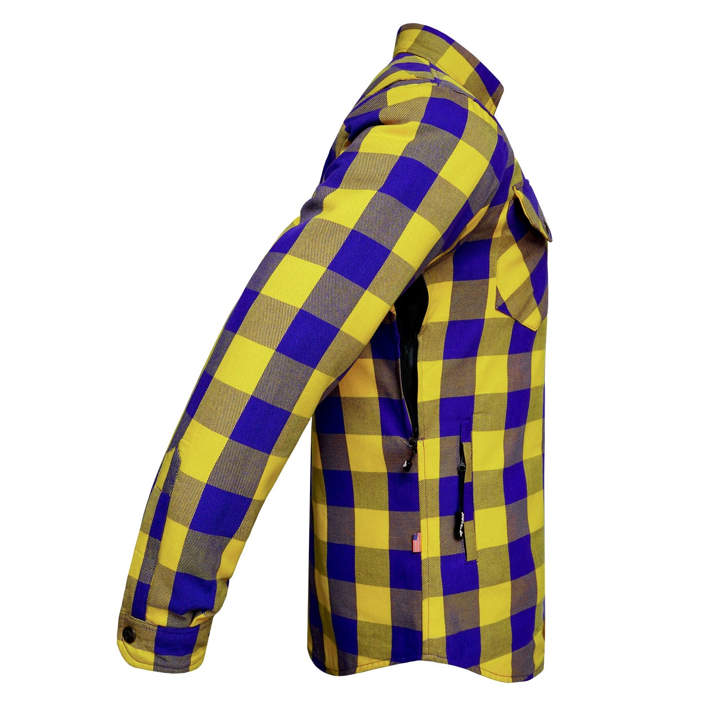 Protective Flannel Shirt - The Purple Venom Checkered with Pads