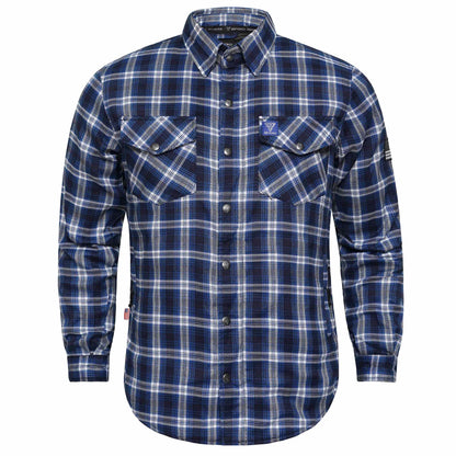 Protective Flannel Shirt For Men - Blue Crest