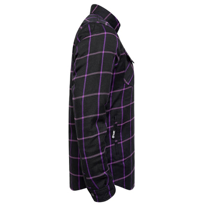 Protective Flannel Shirt For Men - The Knight Grid Plaid with Pads