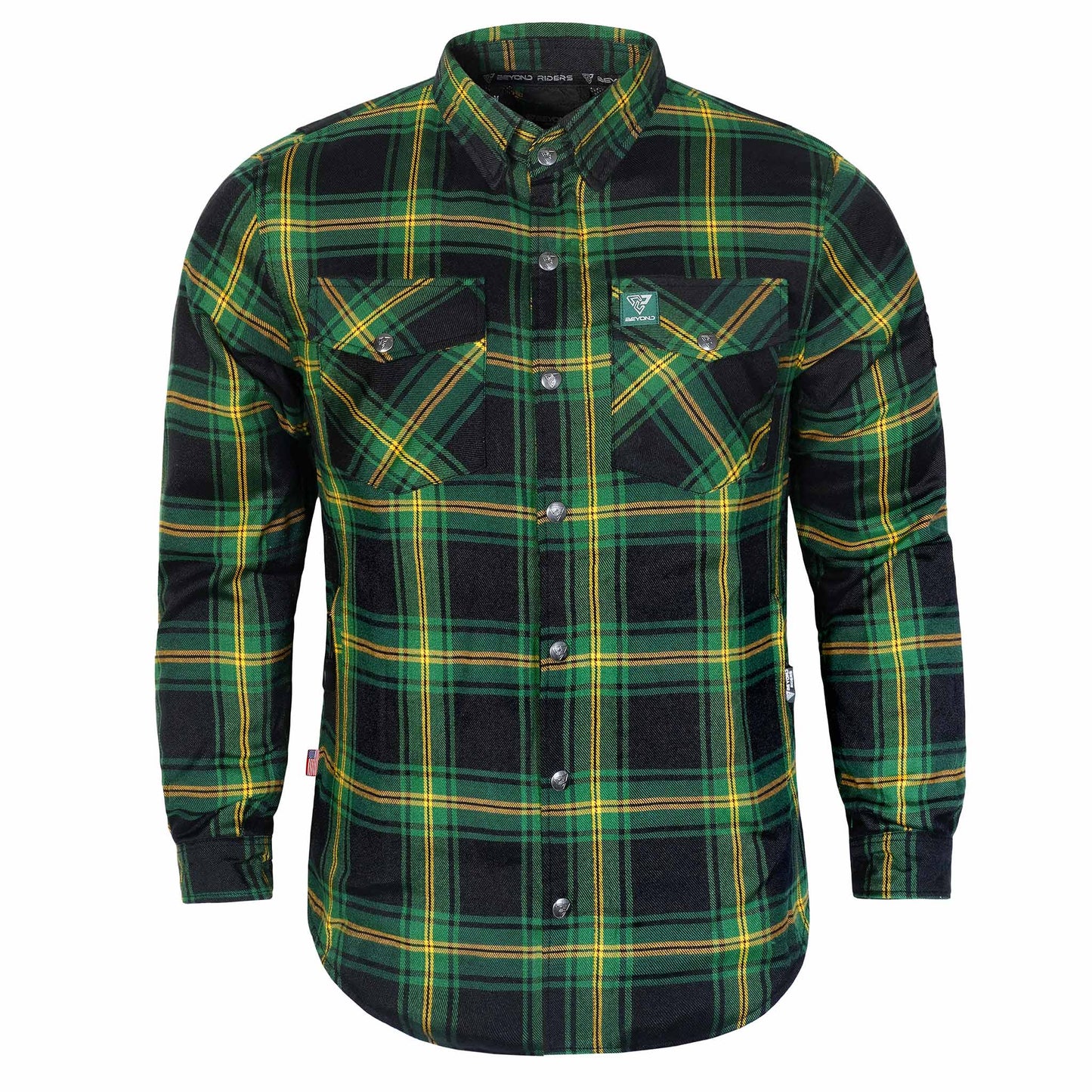 Protective Flannel Shirt for Men - Evergreen