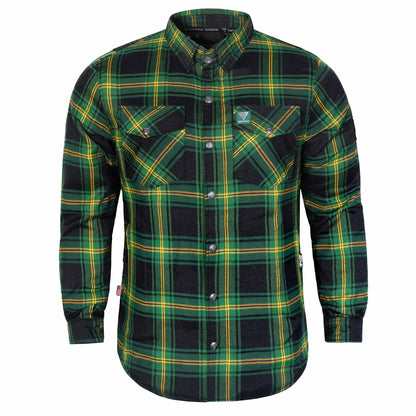 Protective Flannel Shirt for Men - Evergreen