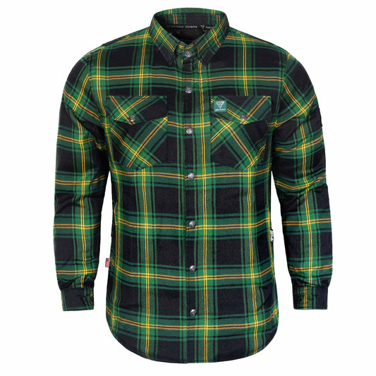 Protective Flannel Shirt for Men - Evergreen