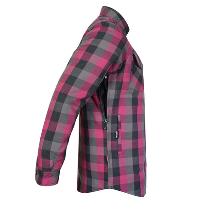 Protective Flannel Shirt for Men - Magenta Keys