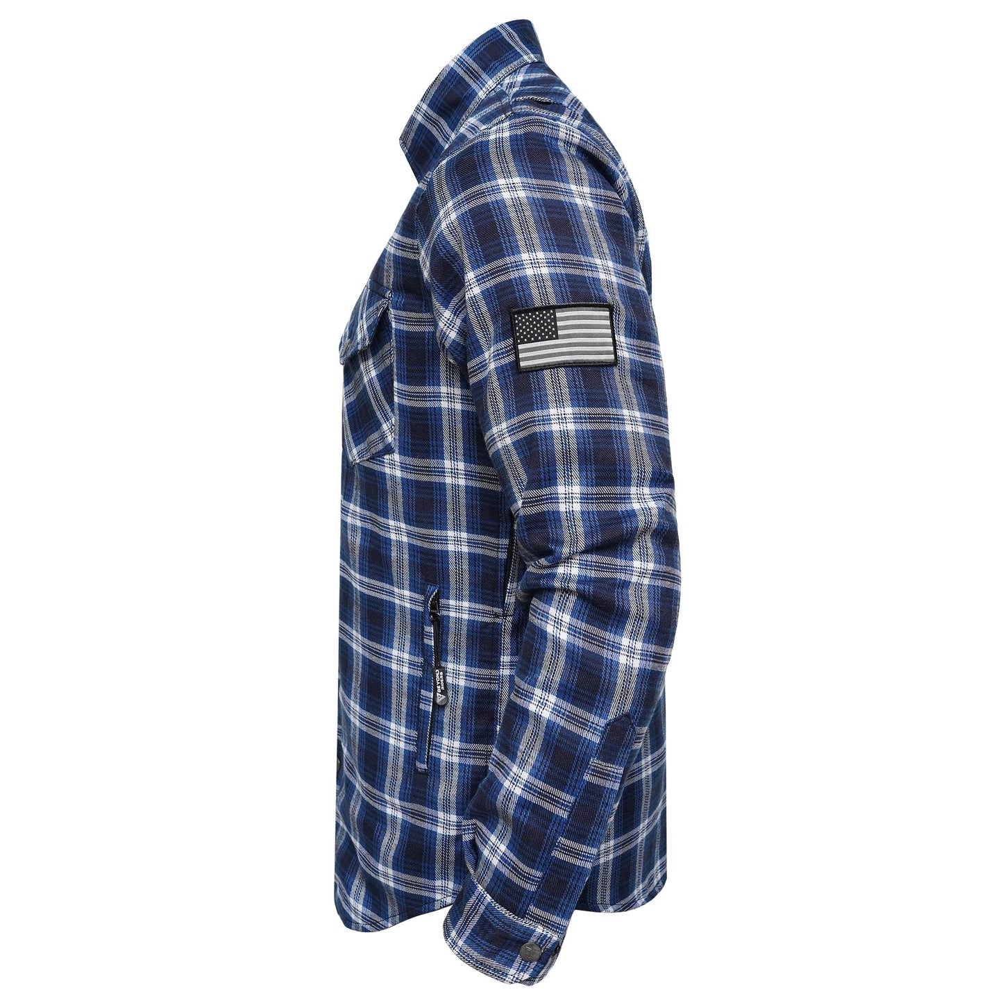 Protective Flannel Shirt For Men - Blue Crest
