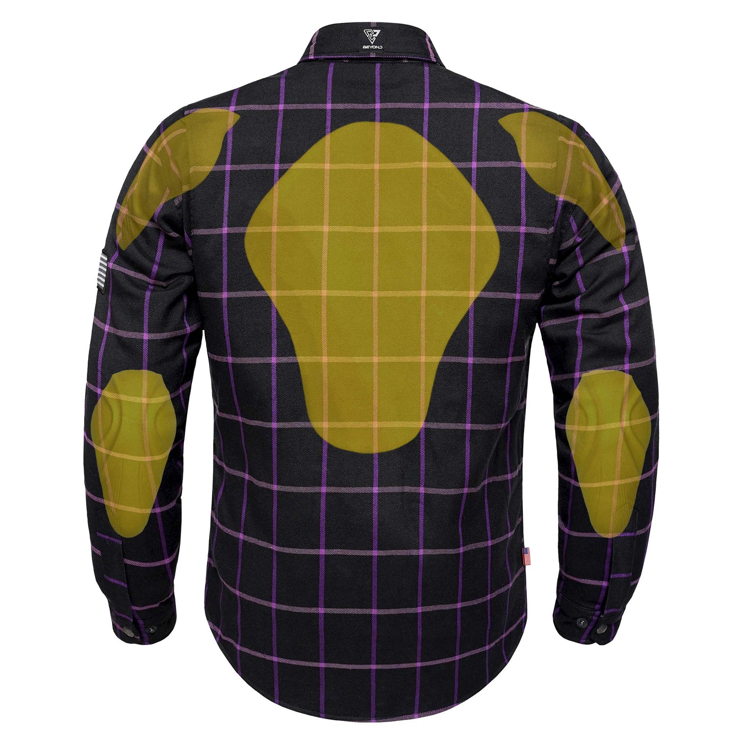 Protective Flannel Shirt For Men - The Knight Grid Plaid with Pads