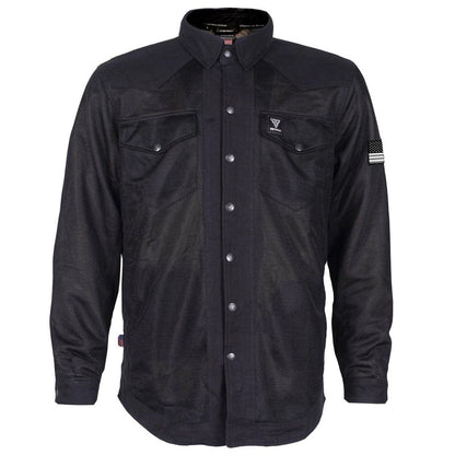 Protective Summer Mesh Shirt - Black Solid with Pads [Fast Shipping for USA]