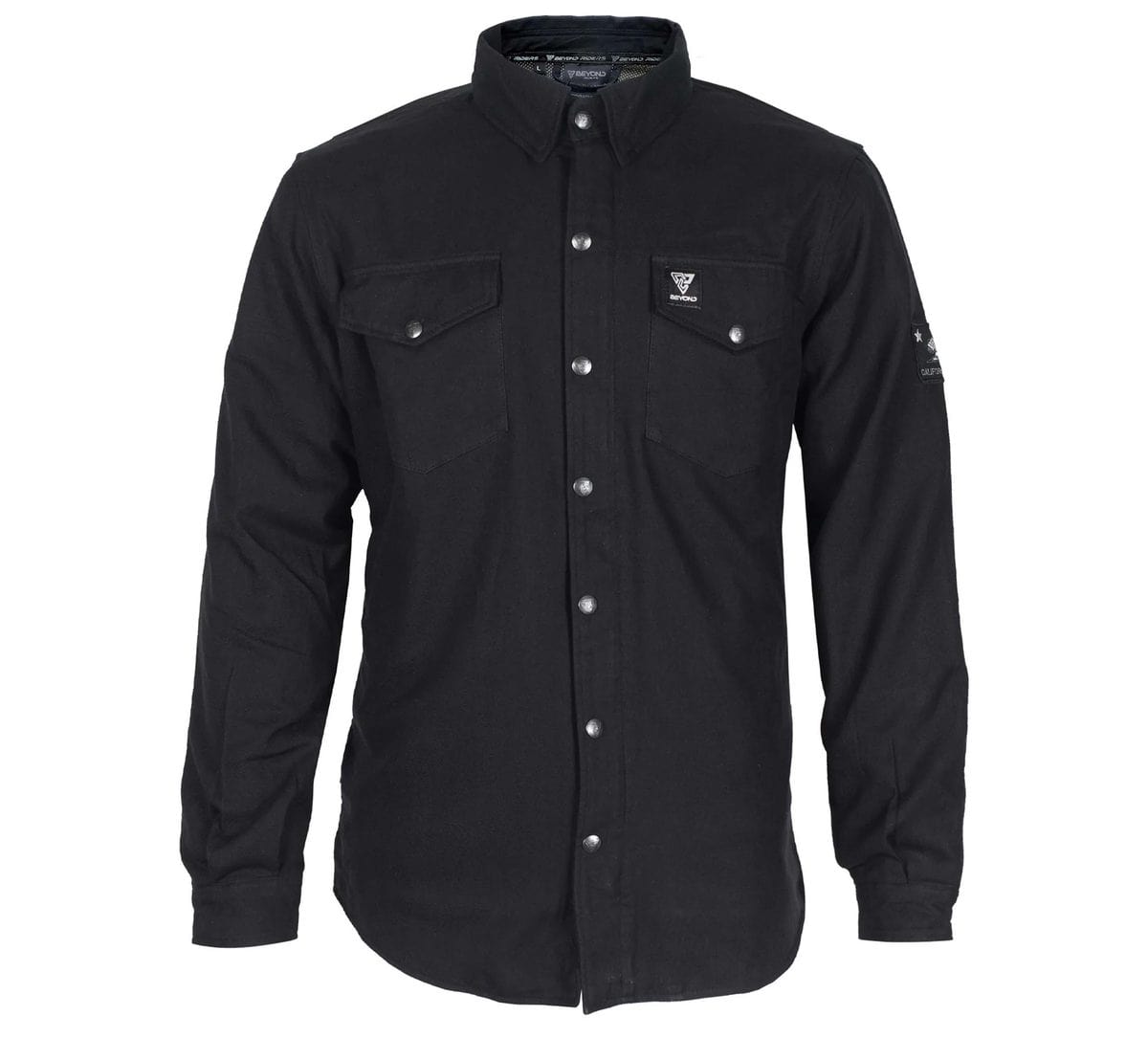 2022 Collection SALE Flannel Shirt - Black Solid with Pads
