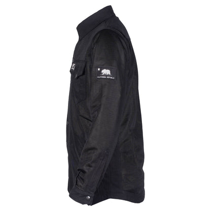 SALE Protective Summer Mesh Shirt - Black Solid with Pads