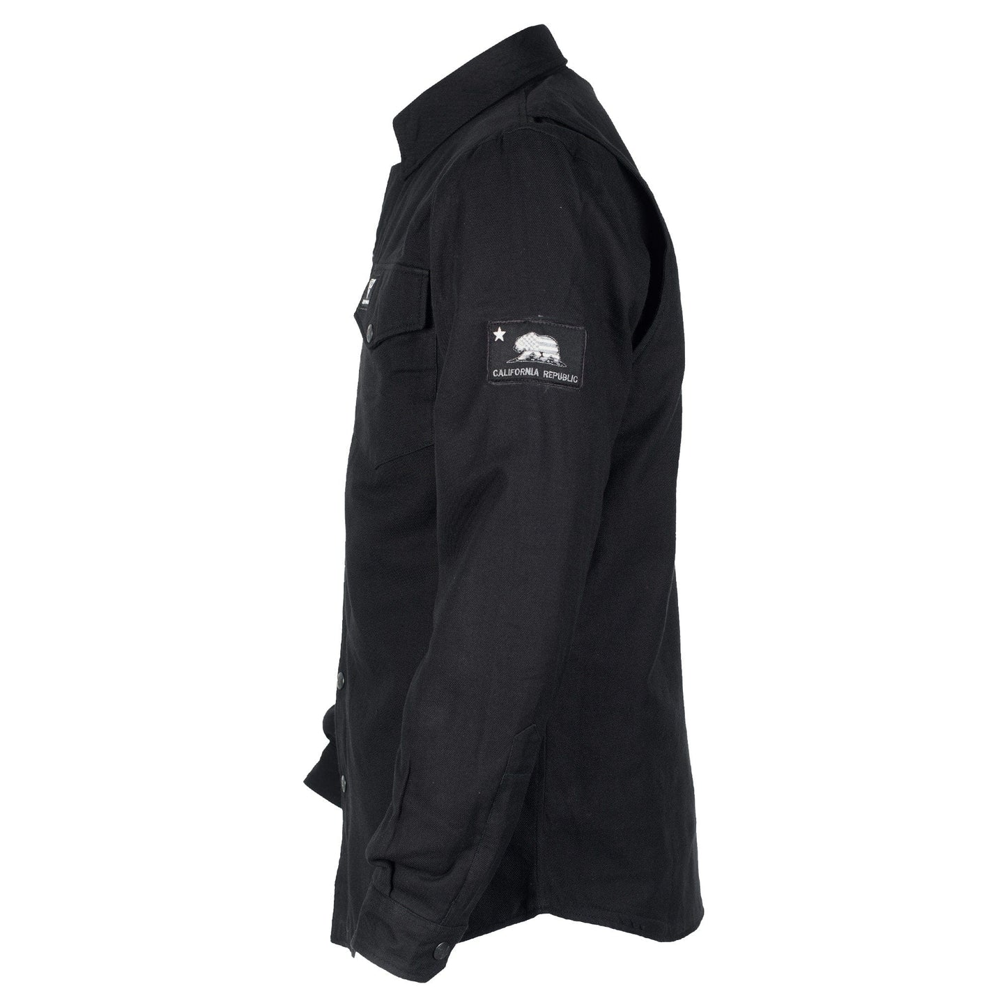 SALE Protective Flannel Shirt - Black Solid with Pads