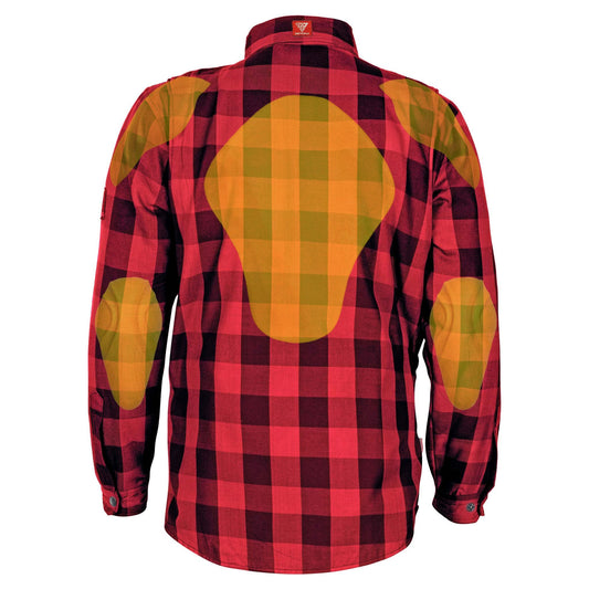 SALE Protective Flannel Shirt - Red Checkered with Pads