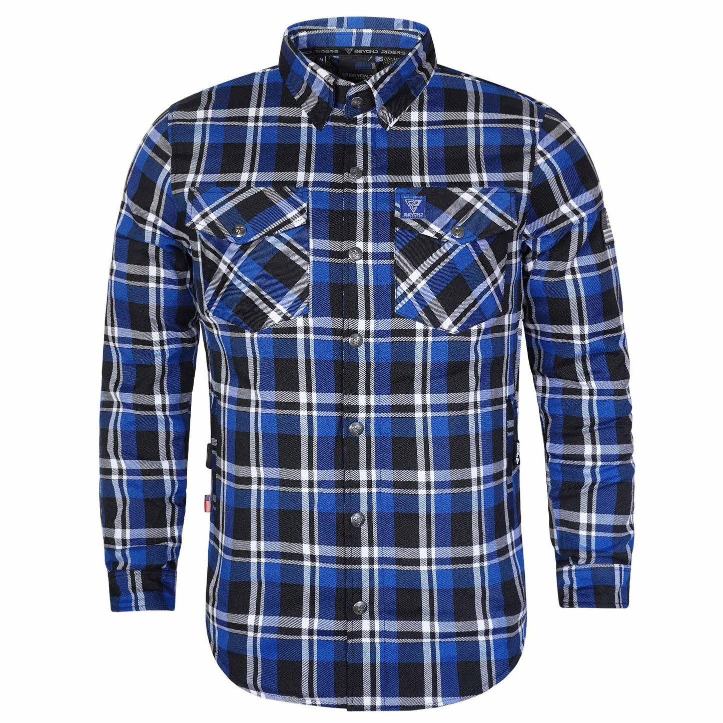 Protective Flannel Shirt For Men - Blue Ridge with Pads