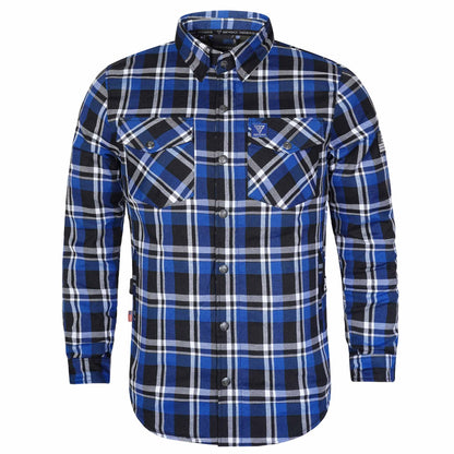 Protective Flannel Shirt For Men - Blue Ridge with Pads