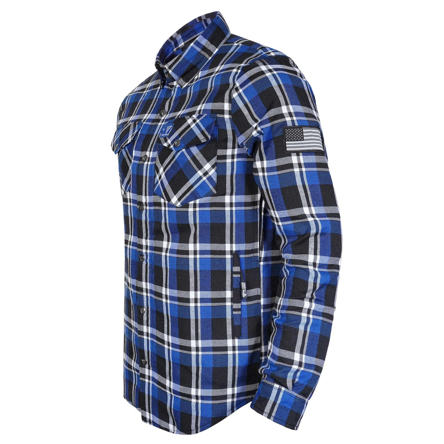 Protective Flannel Shirt For Men - Blue Ridge with Pads