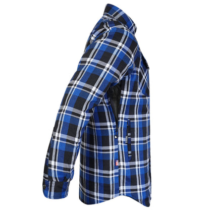 Protective Flannel Shirt For Men - Blue Ridge with Pads