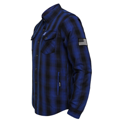 Protective Flannel Shirt for Men - Everett Blue