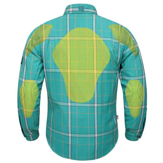 Protective Flannel Shirt For Men - Cyan Ridge