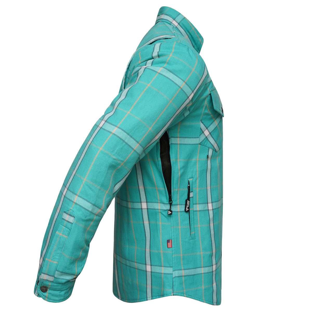 Protective Flannel Shirt For Men - Cyan Ridge