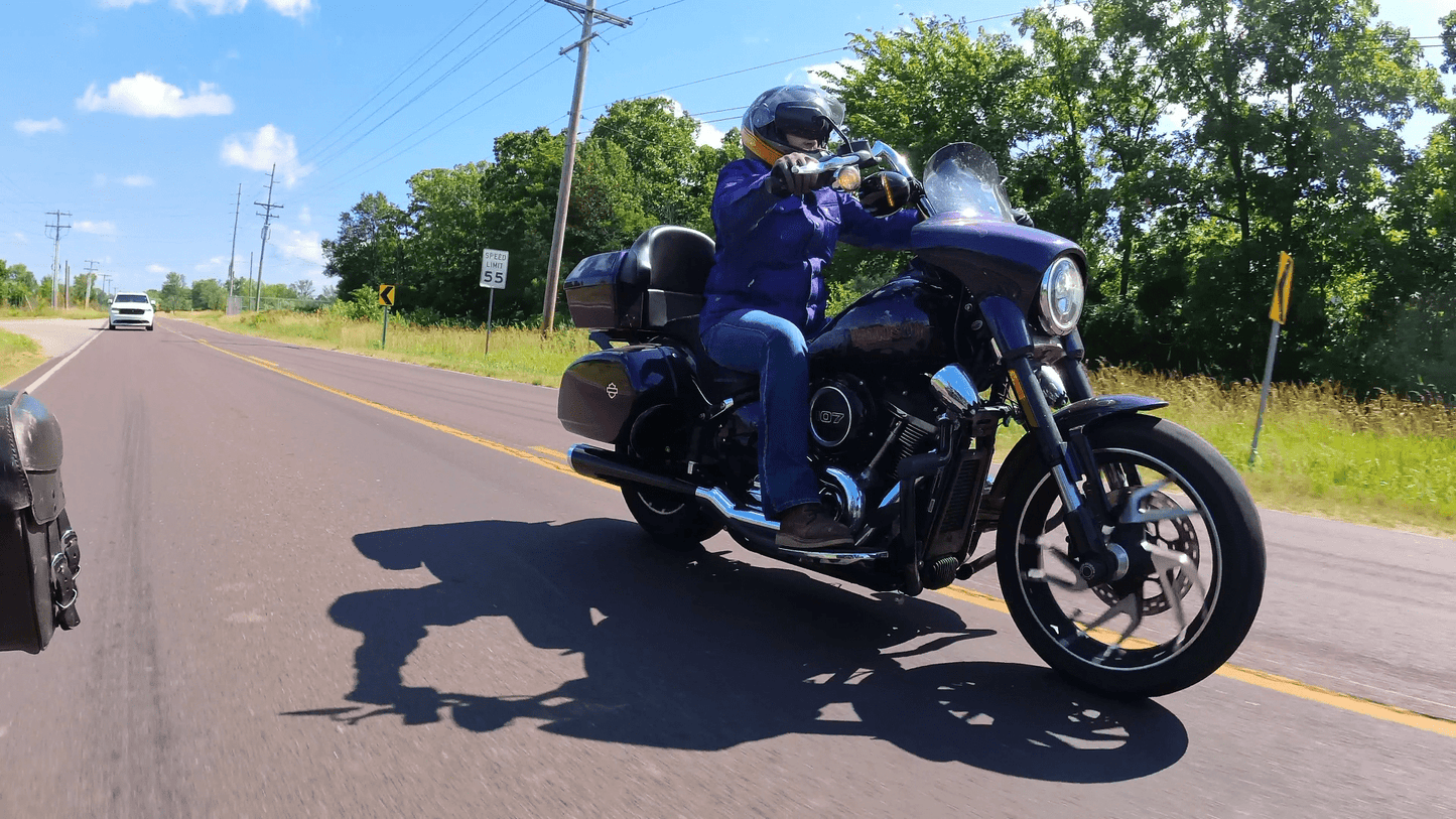 Protective Summer Mesh Shirt for Women - Purple Solid with Pads