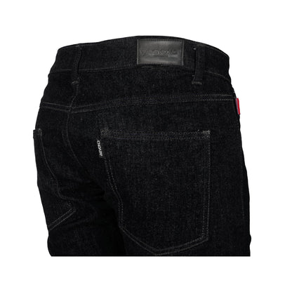 Straight Leg Protective Denim Pants (Jeans) - Black with Pads