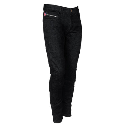 Straight Leg Protective Denim Pants (Jeans) - Black with Pads
