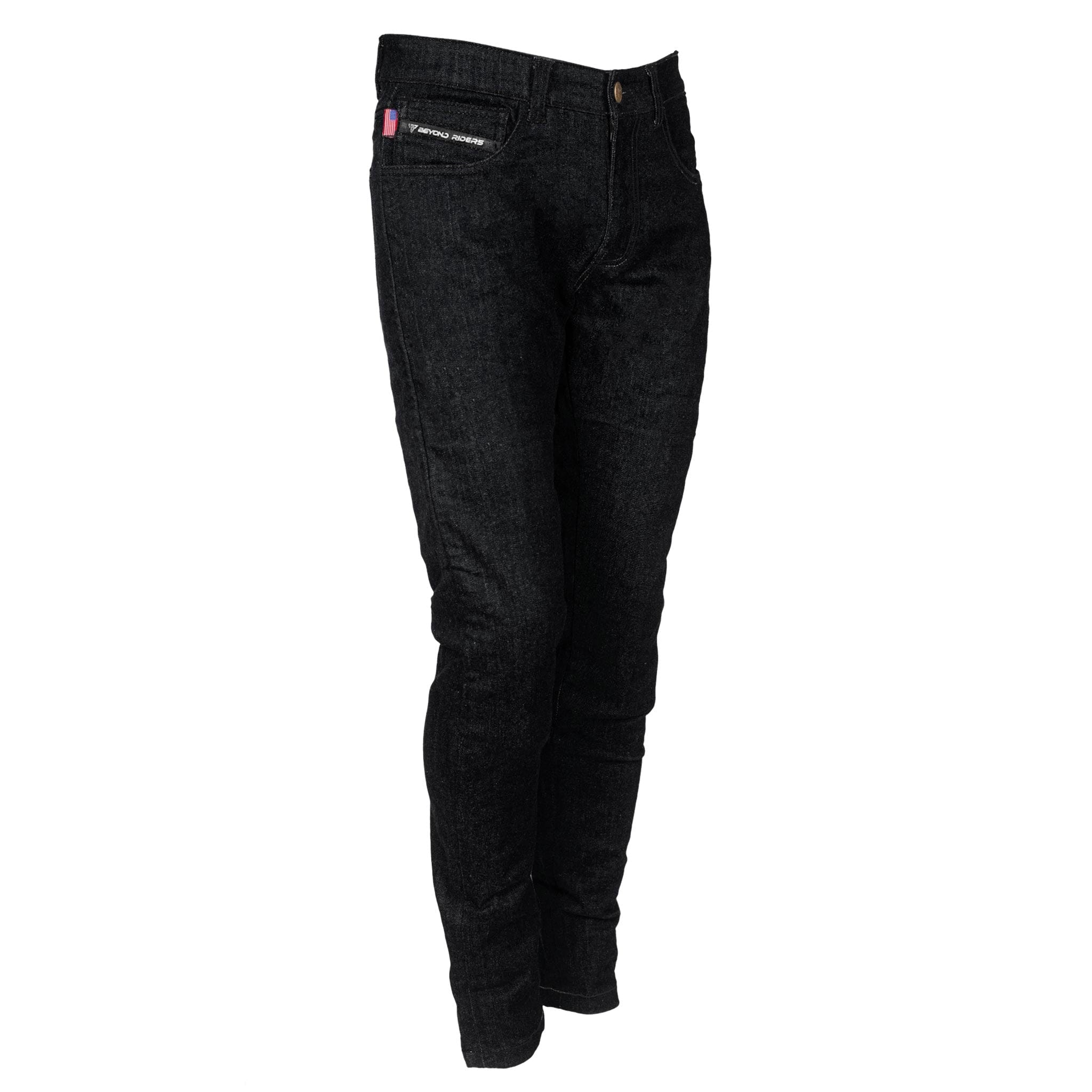 2023 Collection SALE Straight Leg Protective Jeans - Black with Pads
