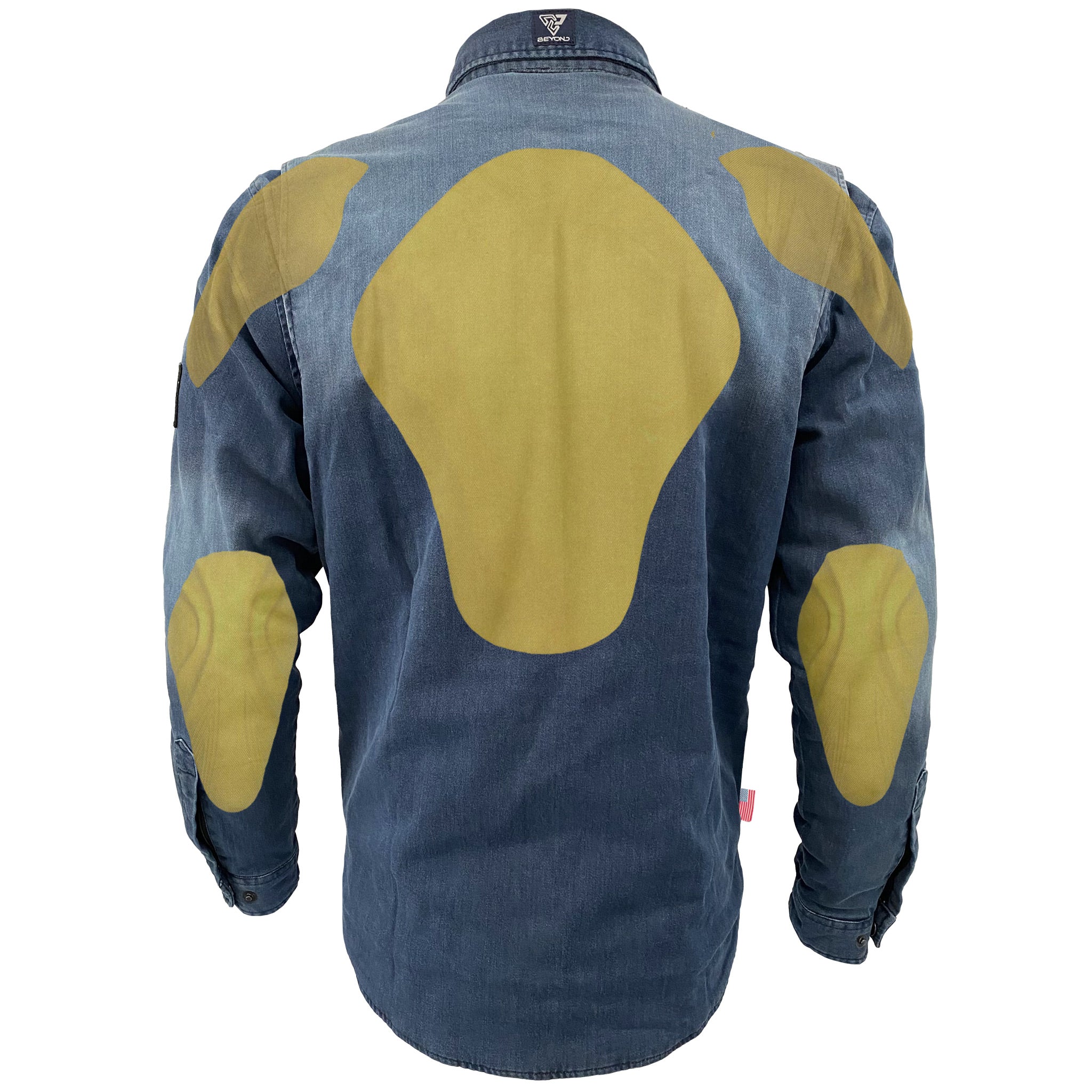 Protective Jeans Jacket - Blue Faded with Pads