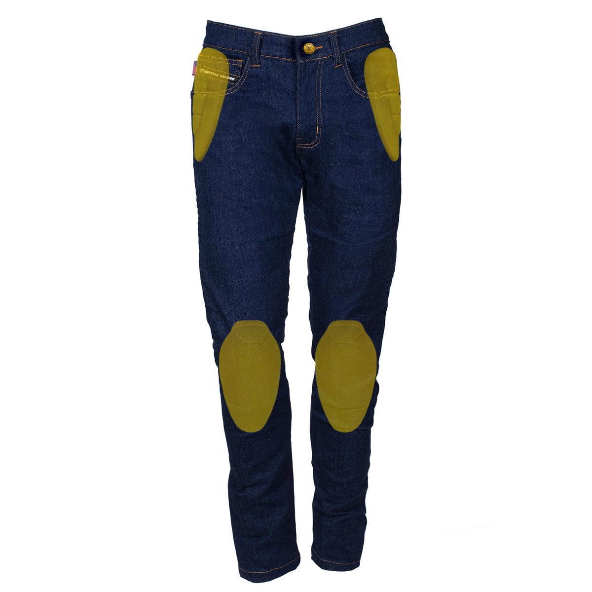 Straight Leg Protective Denim Pants (Jeans) - Blue with Pads