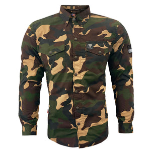 Protective Camouflage Shirt "Knight Hawk" - Dark Color with Pads