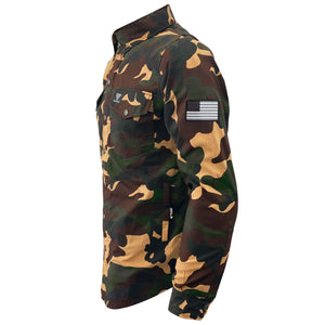 Protective Camouflage Shirt "Knight Hawk" - Dark Color with Pads