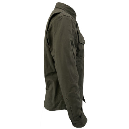 Protective Canvas Jacket for Men - Army Green with Pads