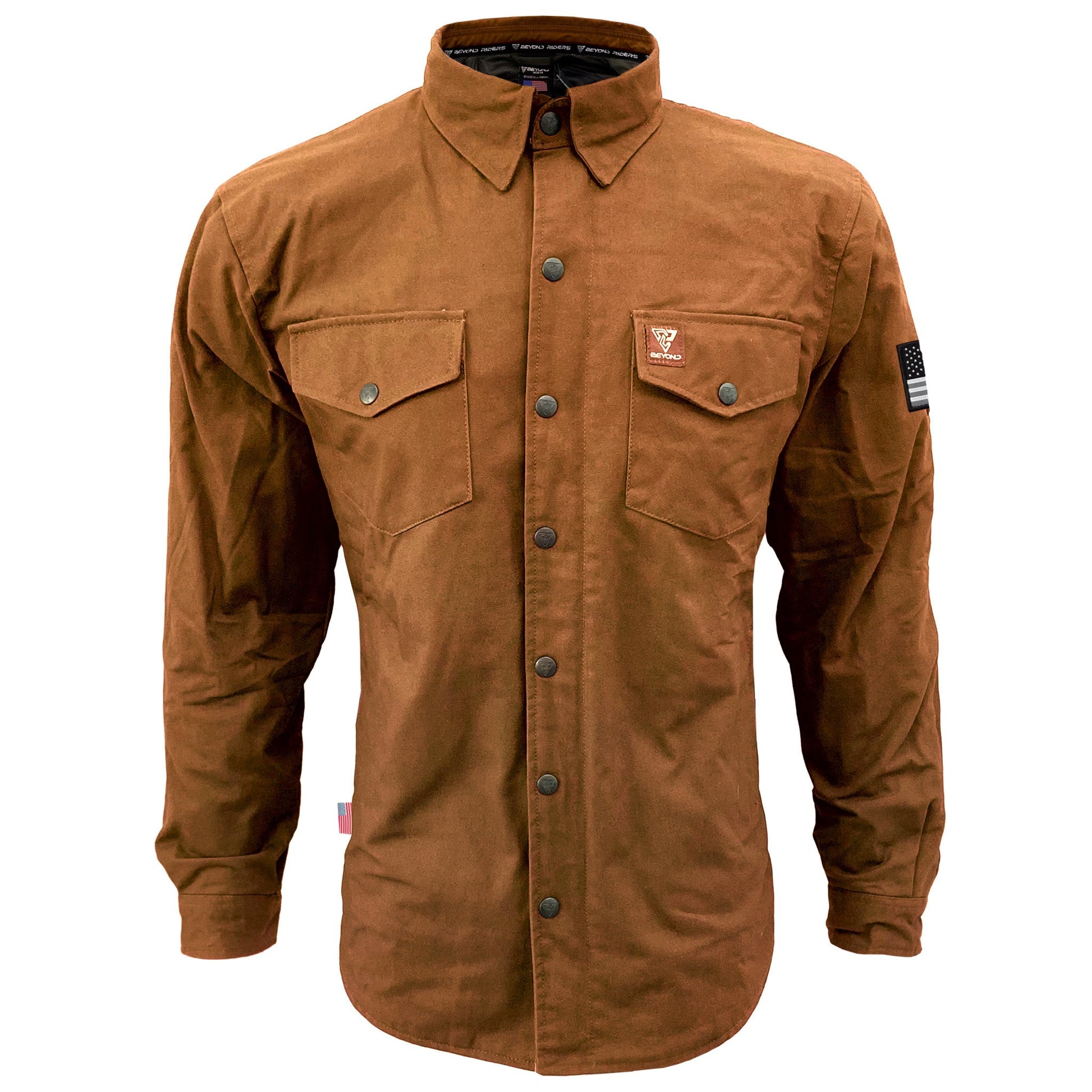 Jacket-for-Man-Brown-Solid-Front
