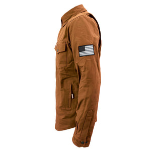 Protective Canvas Jacket for Men - Light Brown with Pads