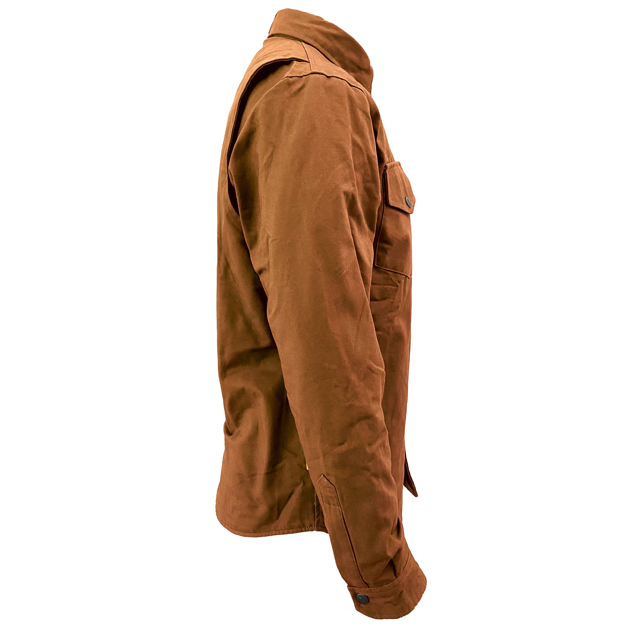 SALE Protective Canvas Jacket for Men - Light Brown with Pads