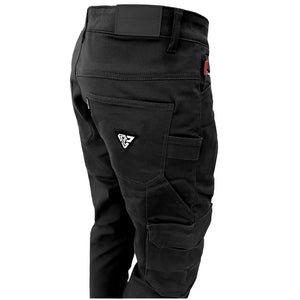 SALE Straight Leg Cargo Pants - Black with Pads