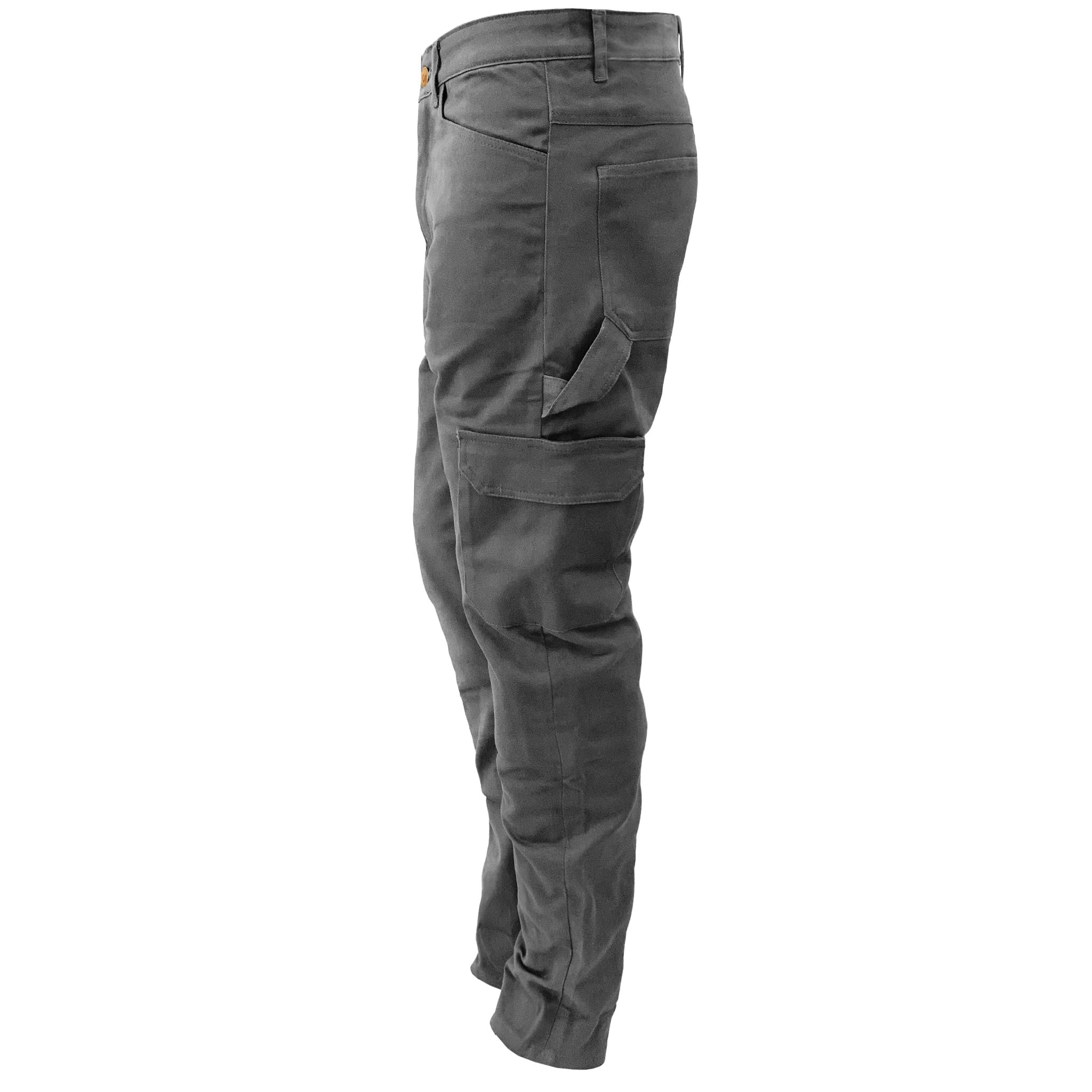 SALE Straight Leg Cargo Pants - Gray with Pads