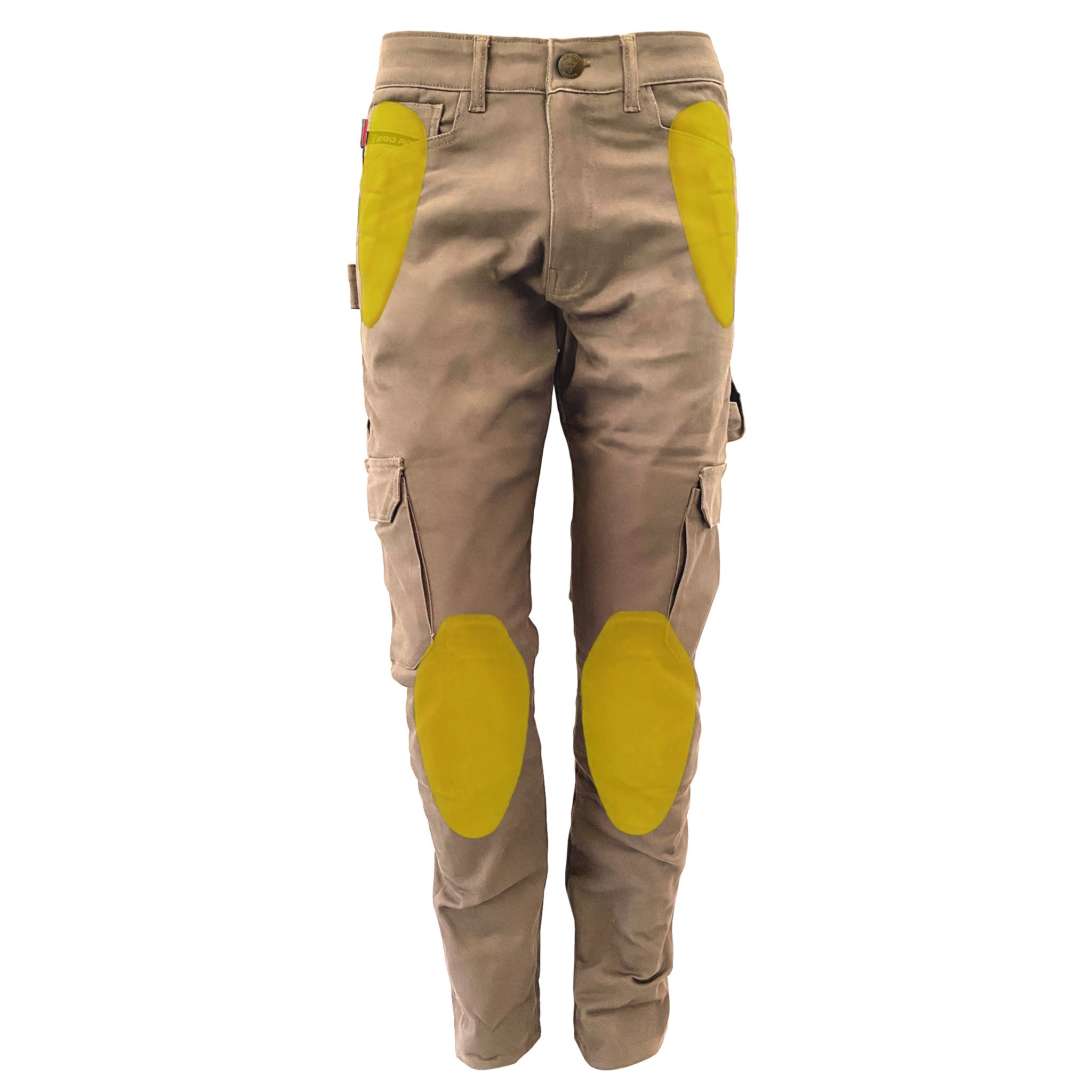 Straight Leg Cargo Pants - Khaki Solid with Pads – Beyond Riders