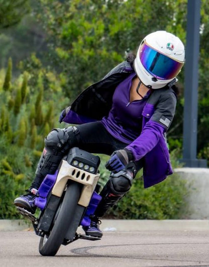 Summer Mesh Reflective Shirt Purple Nebula for Women - with Pads