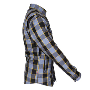 Flannel-Shirt-for-Men-in-Grey-Checkered-and-Yellow-Stripes-With-Raised-Sleeve