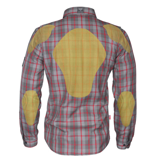 Flannel-Shirt-for-Men-in-Grey-with-Red-Stripes-Back-with-Pads